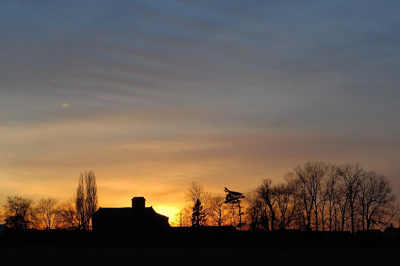 Mill (silhouette at sunset) – Eschmarer Felder, Köln