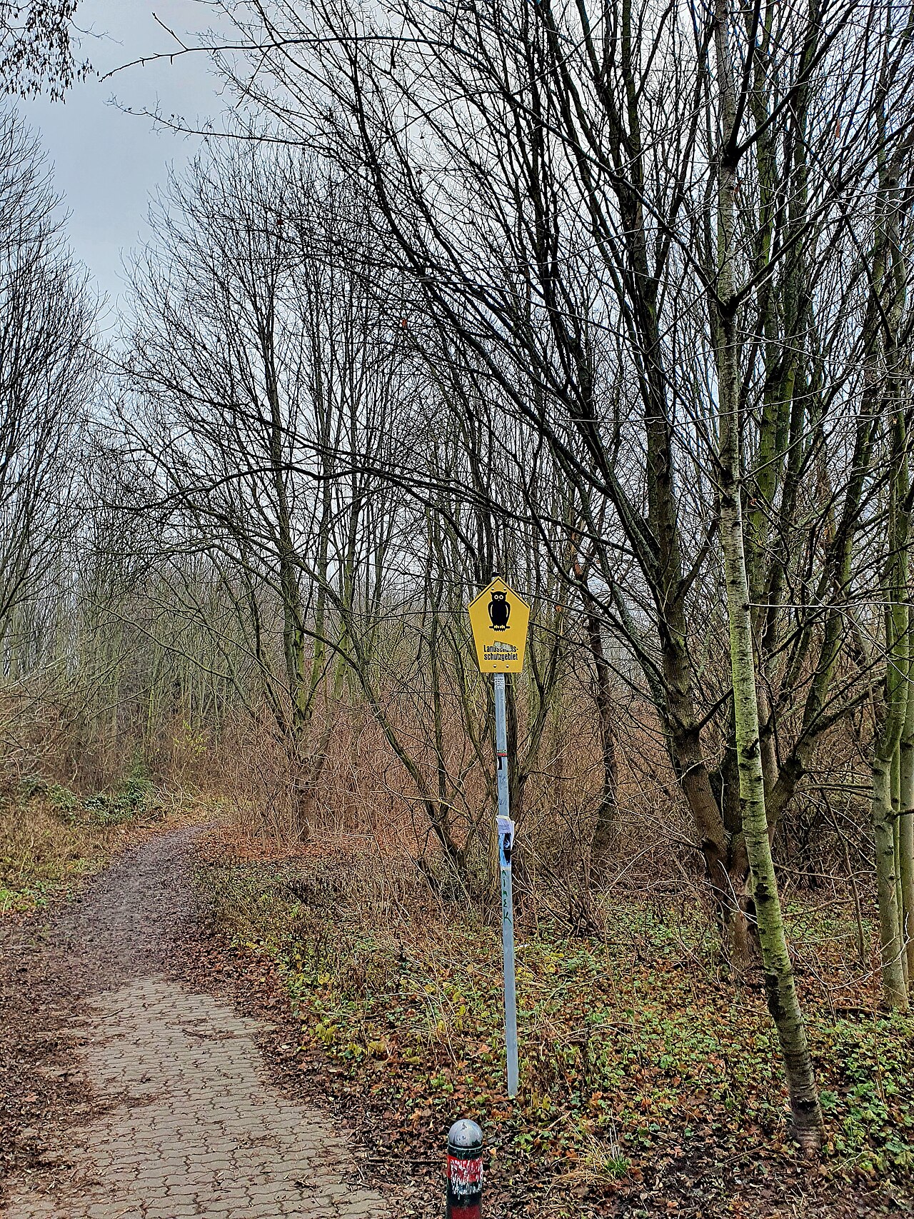 westlicher Zugang zum Landschaftsschutzgebiet Paunsdorfer Wäldchen-Heiterblick in – Hundeauslauf Paunsdorf, Leipzig