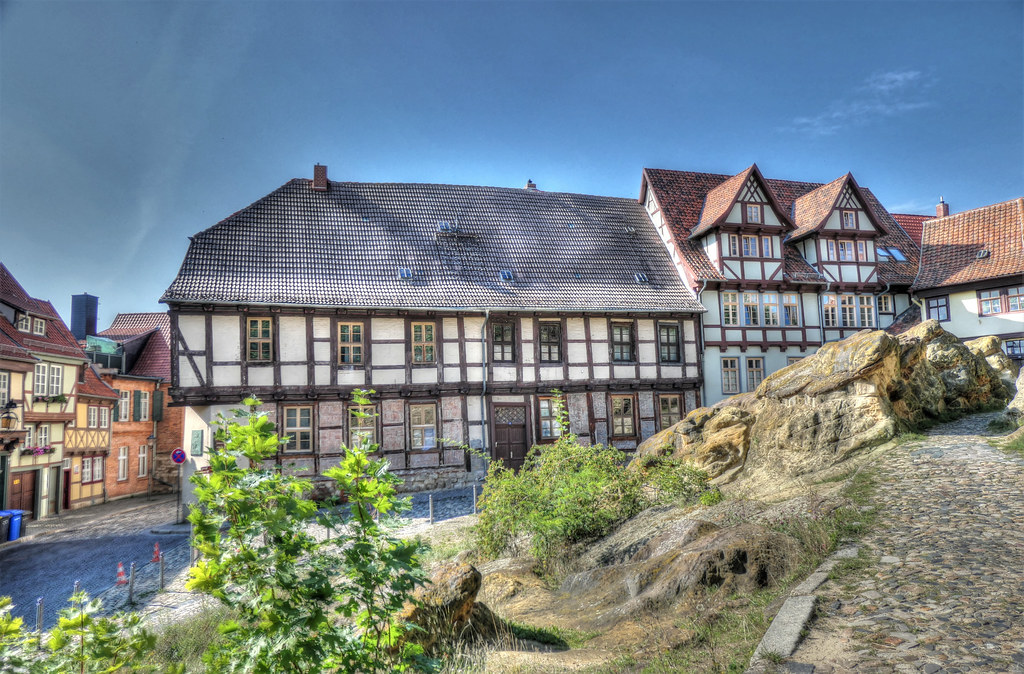 Blick auf Quedlinburg – hundefreundliche Region rund um Stellplatz am Hotel "Am Kurpark"
