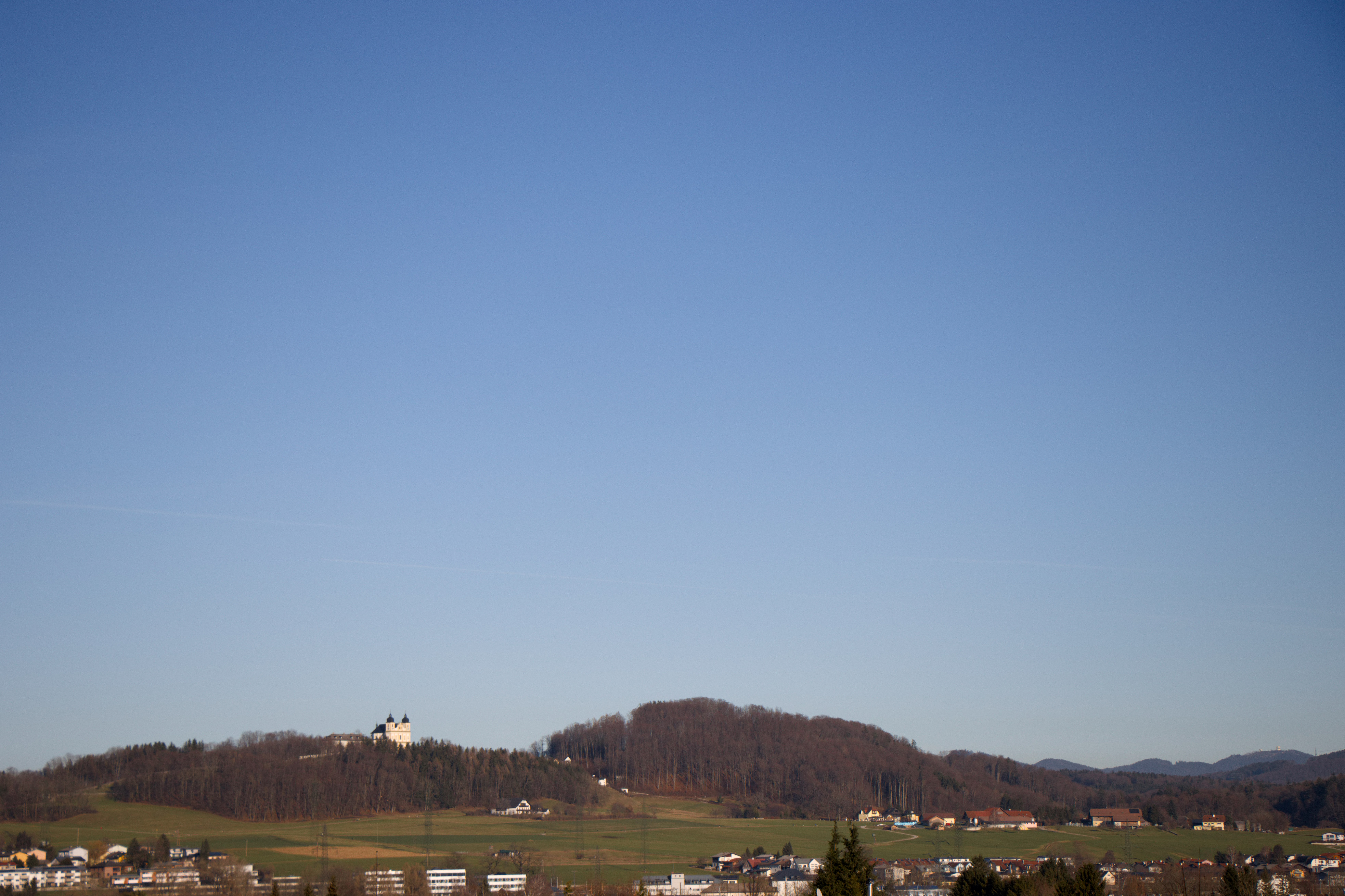 Blick auf Bergheim – hundefreundliche Region rund um Mühlenhofcafé