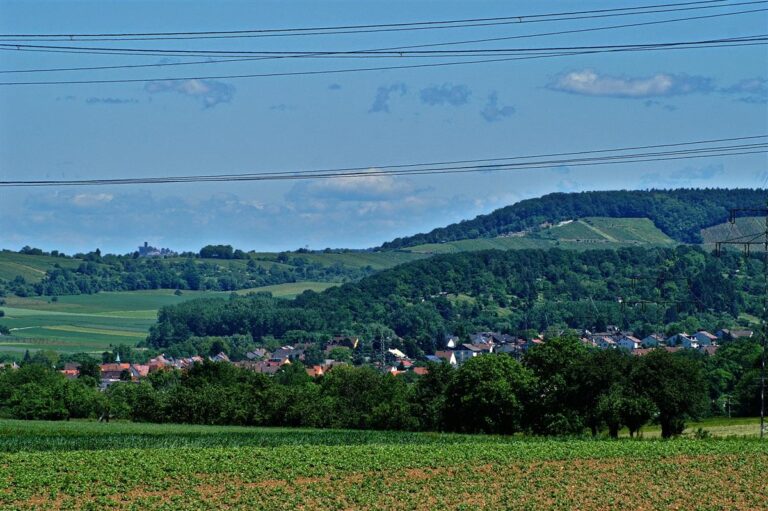 Blick vom Ruiter AT auf die Ravensburg + Derdinger Horn – Feldwege zwischen Bretten/Ruit/knittlingen, Karlsruhe