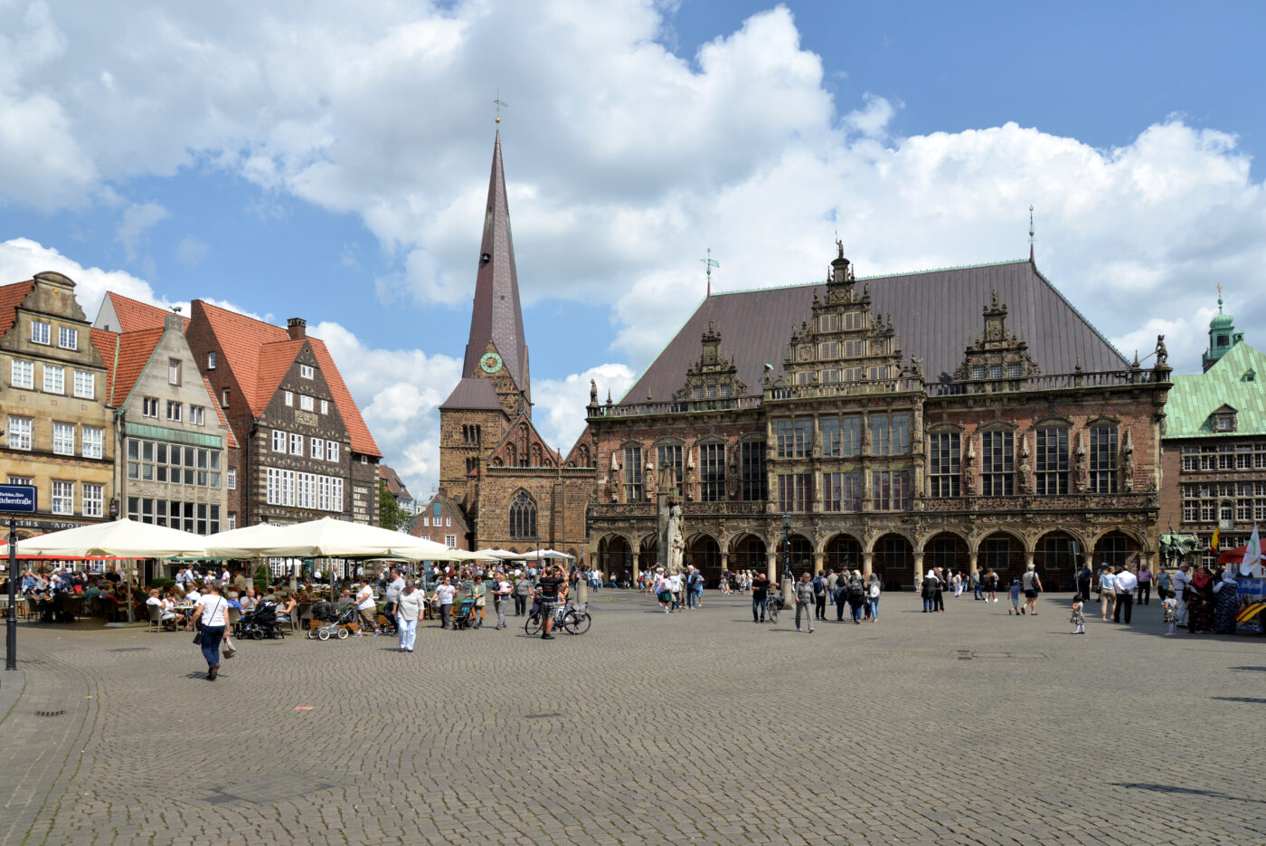 Blick auf Bremen – hundefreundliche Region rund um Wiese beim Jürgenshof