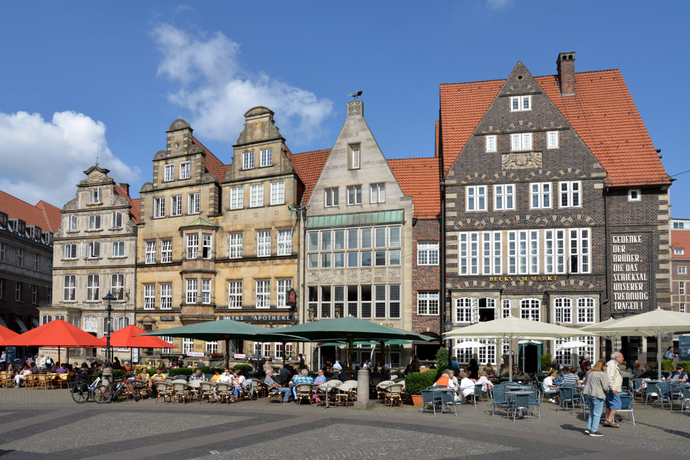 Blick auf Bremen – hundefreundliche Region rund um Wiese mit Zugang zu Wasser
