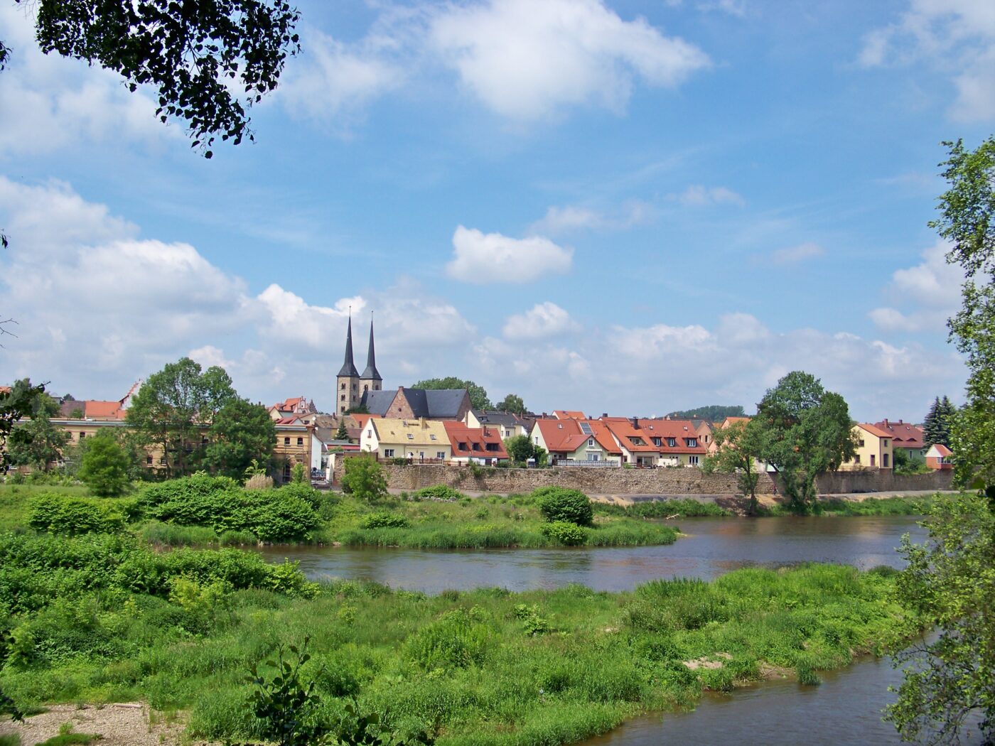 Blick auf Grimma – hundefreundliche Region rund um Zettenranch