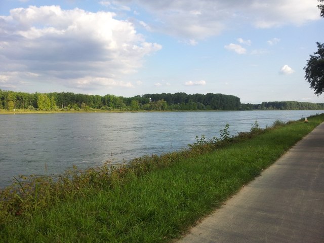 Rhein bei Germersheim – Wanderweg am Rhein, Karlsruhe